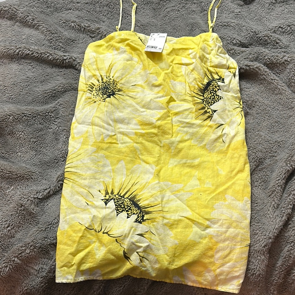 H&M Bright Yellow Floral Dress